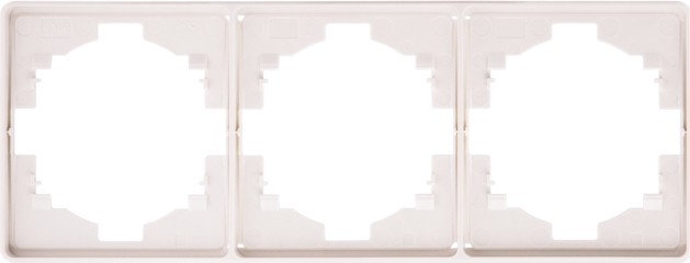 Рамка Kranz KR-78-0753-1 Round 3-постовая, перламутр - изображение 2