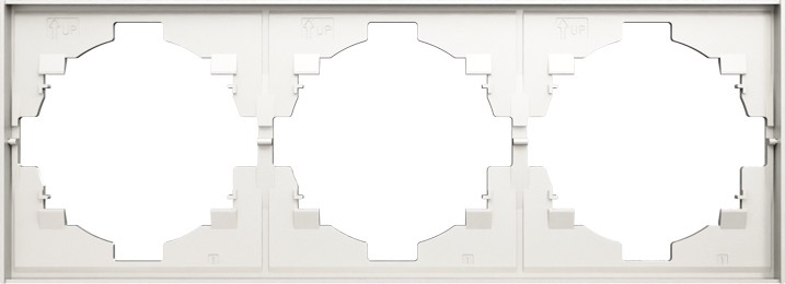 Рамка Kranz KR-78-0753-4 Strong 3-постовая, жемчуг
