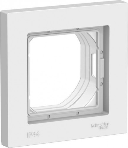 Рамка Systeme Electric AtlasDesign 1-м Aqua ip44 белая ATN440101 ATN440101