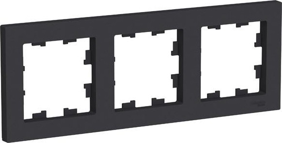 Рамка Systeme Electric AtlasDesign 3-м универсальная, карбон ATN001003 ATN001003