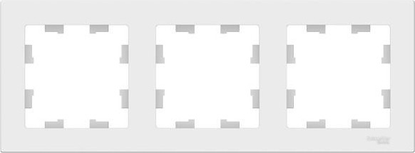 Рамка Systeme Electric AtlasDesign 3-м универсальная, белая ATN000103 ATN000103 - изображение 2