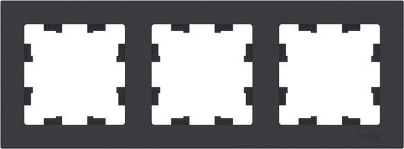 Рамка Systeme Electric AtlasDesign 3-м универсальная, карбон ATN001003 ATN001003 - изображение 2