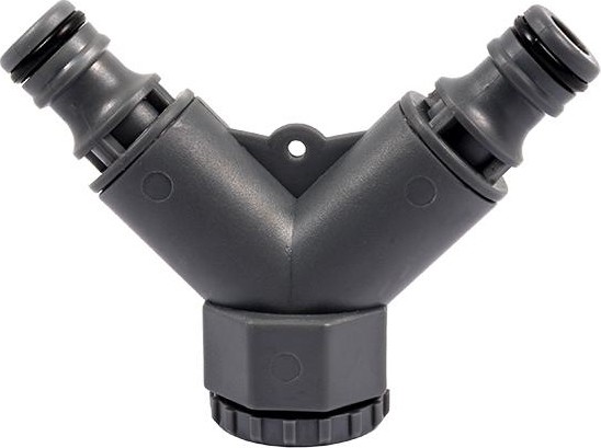 Распределитель QUATTRO ELEMENTI  2-х канальный, внутр. резьба 1/2" и 3/4", пластик 646-027 - изображение 2