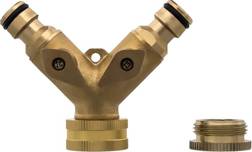 Распределитель QUATTRO ELEMENTI  2-х канальный, внутр. резьба 3/4", латунь 246-418 - изображение 2