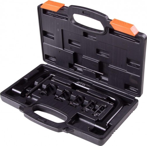 Рассухариватель клапанов AFFIX универсальный 10 предметов, струбцина, кейс AF10310006C