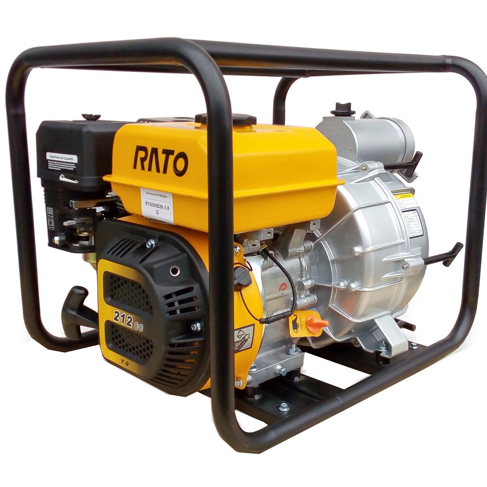 Мотопомпа бензиновая для грязной воды RATO RT80WB26 - изображение 3