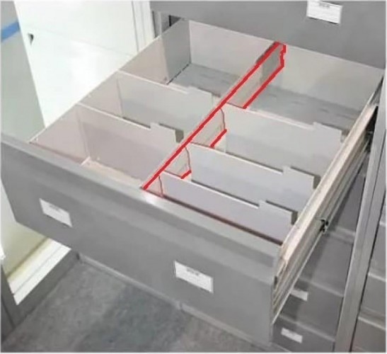 Разделитель поперечный ПРАКТИК AFC-06/2 для картотеки, металл S20299065202