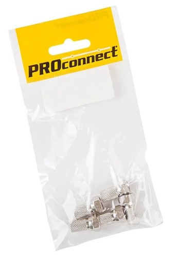 Разъем антенный Proconnect 05-4005-4-9 штекер F, для кабеля SAT, с резинов. уплотнит. 5шт - изображение 4