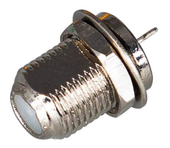 Разъем гнездо F Proconnect 05-4103-4 ( уп 100 шт ) на корпус с контактом, L= 8,4мм, цинк 05-4103-4 - изображение 2