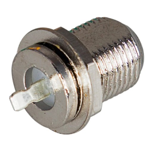 Разъем гнездо F Proconnect 05-4103-4 ( уп 100 шт ) на корпус с контактом, L= 8,4мм, цинк 05-4103-4