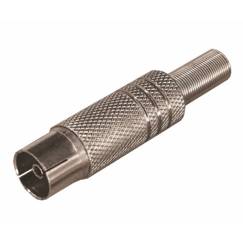 Разъем гнездо TV Proconnect 05-2014-4 никелированный под винт c пружино