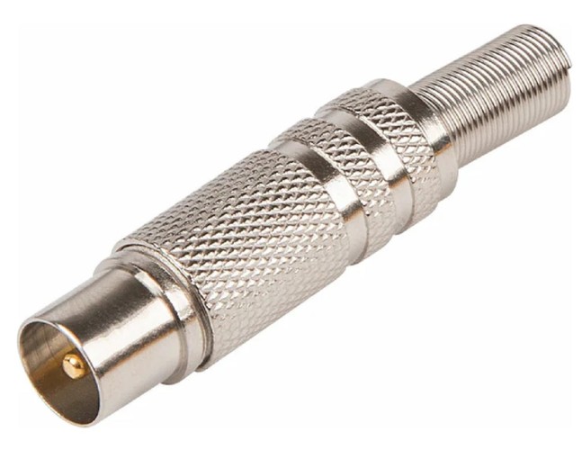 Разъем Proconnect 05-2011-4 ( уп 100 шт ) штекер TV никель под винт c пружиной (03-15 05-2011-4