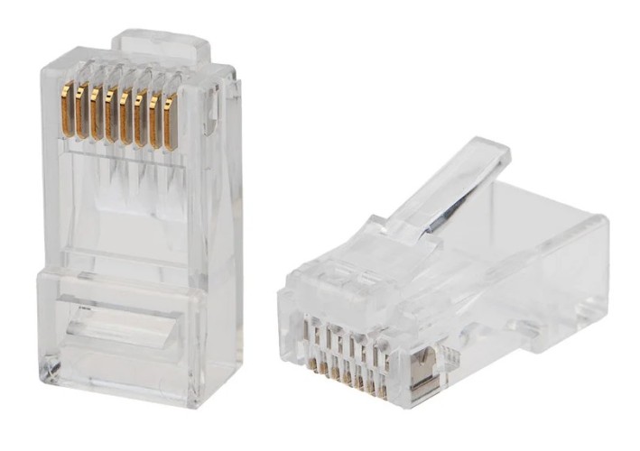 Разъем REXANT 05-1021 ( уп 100 шт ) RJ-45(8P8C) под витую пару, UTP, CAT 5e 05-1021