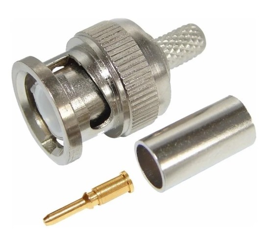 Разъем REXANT 05-3003 ( уп 100 шт ) штекер BNC RG-6 обжим (FD-3048, 01-001C) 05-3003