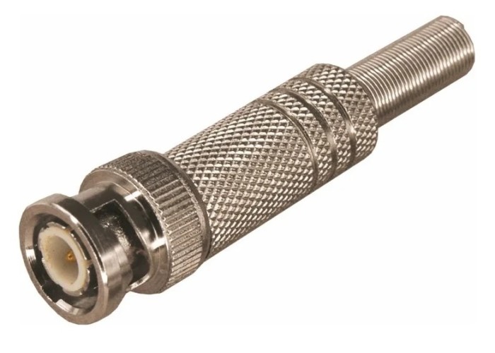 Разъем REXANT 05-3073 ( уп. 50 штук ) штекер BNC под винт с пружиной металл 05-3073