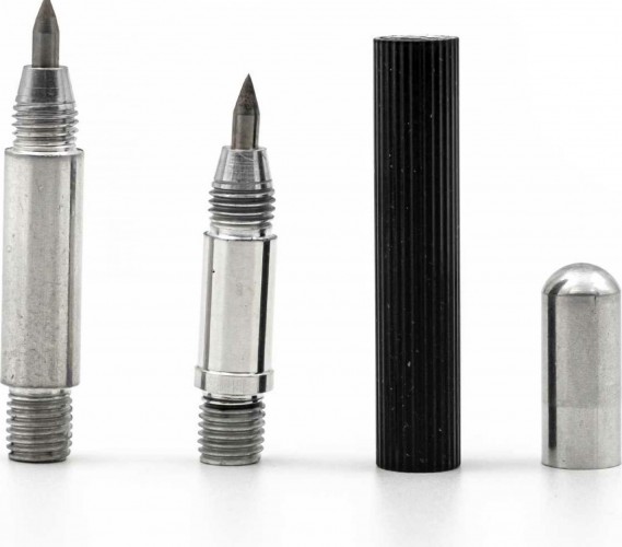 Разметочная чертилка скрайбер двусторонняя Bohre 10х93х135 с победитовыми наконечниками КБ011019 - изображение 4