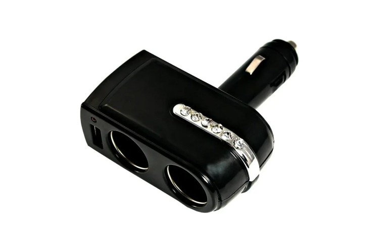 Разветвитель автоприкуривателя REXANT 16-0238 2 гнезда 1хUSB (5B, 1000мА)