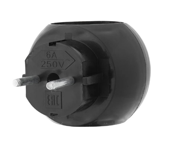 Разветвитель REXANT 11-1063-1 электрический "Шар", 6A б/з, 220B, черный - изображение 4