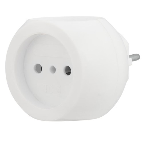 Разветвитель REXANT 11-1063 электрический "Шар", 6A б/з, 220B, белый