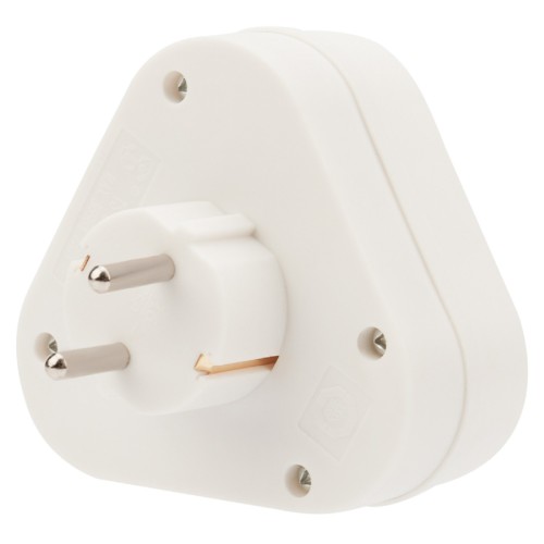 Разветвитель REXANT 11-1069 электрический пирамида 16A с/з белый - изображение 2