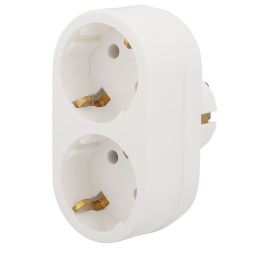 Разветвитель REXANT 11-1075 электрический 16A вертикальный, с/з, белый - изображение 2