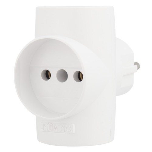 Разветвитель REXANT 11-1077 электрический 10A, б/з, белый