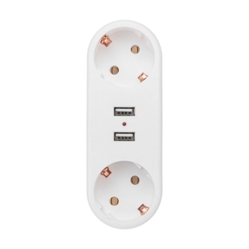 Разветвитель REXANT 11-1090 линейный 16A с/з + 2 USB-порта, 2,4A, белый - изображение 2