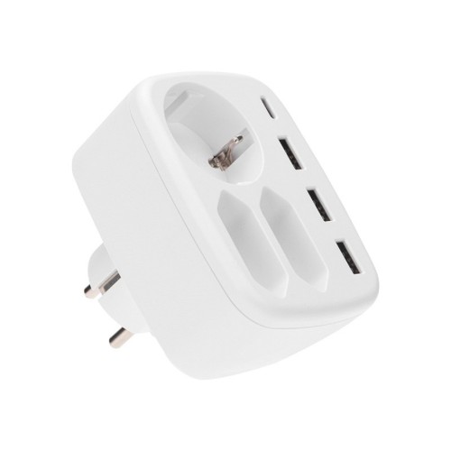 Разветвитель REXANT 11-1250 16A + 2х2,5A с/з + 3хUSB-A 2,4A + USB Type-C 3A, б - изображение 2