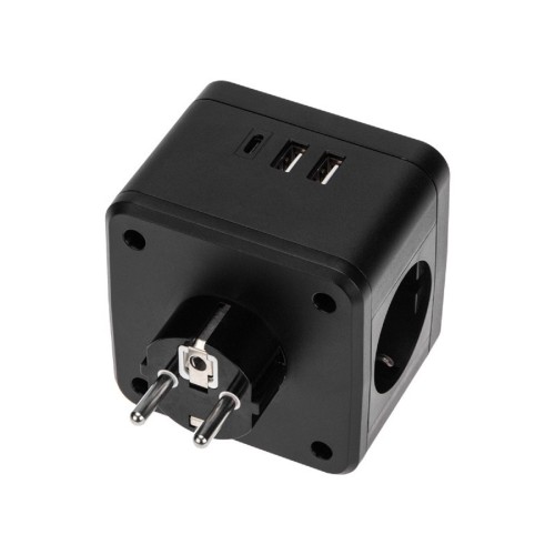 Разветвитель REXANT 11-1252 Куб 16A с/з + 2хUSB-A 2,4A + USB Type-C 3A с ночно - изображение 4