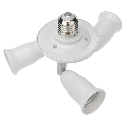 Разветвитель цокольный REXANT 11-8863 Е27-3хЕ27 (поворотный цоколь) белый - изображение 2