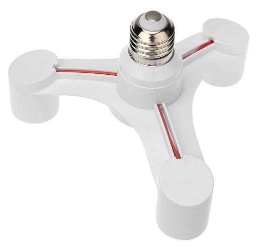 Разветвитель цокольный REXANT 11-8861 Е27-3хЕ27 белый