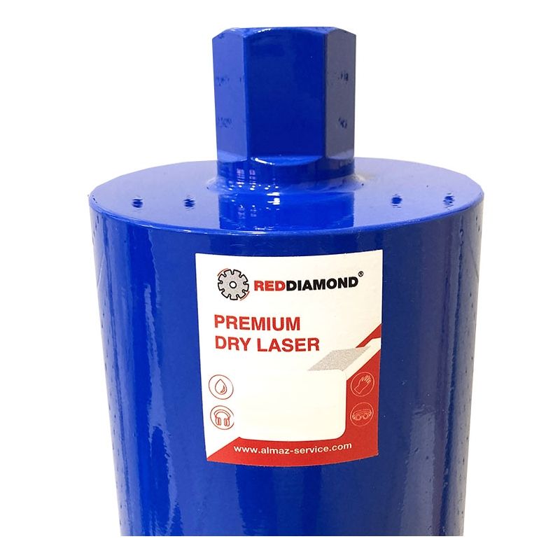 Алмазная коронка RedDiamond Premium Dry Laser d152/450/24х4,0х10/12_1 1/4" 1146024 - изображение 2