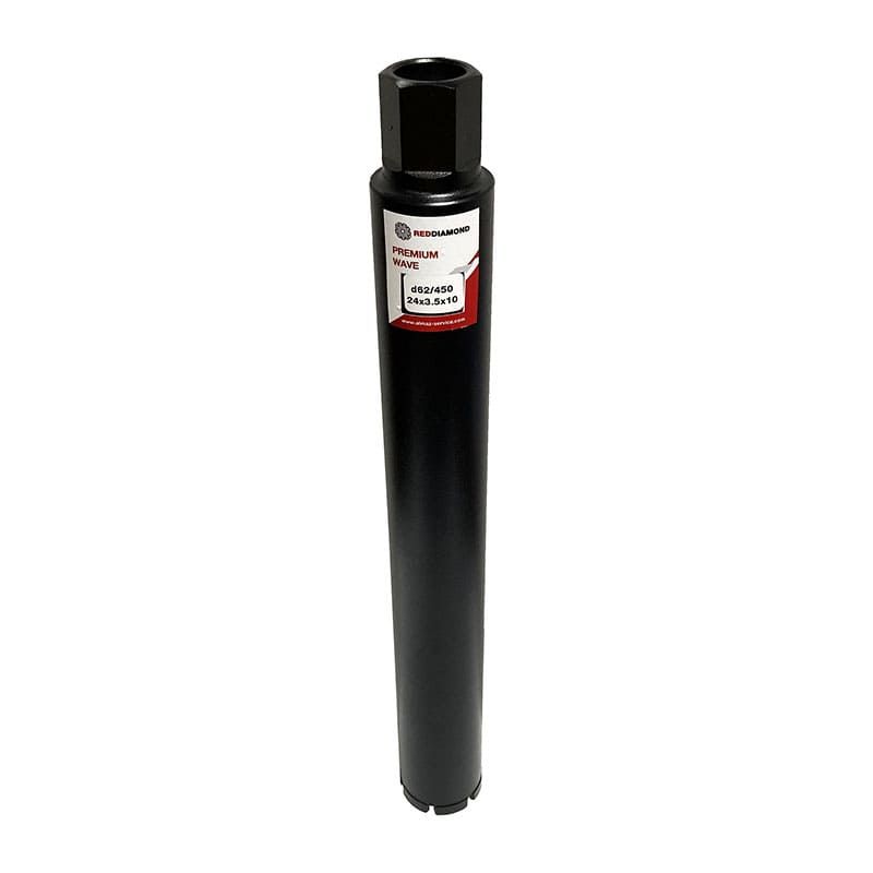 Алмазная коронка RedDiamond Premium Wave d072/450/24х3,5х10/6, 1 1/4 1130014