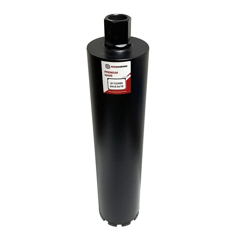 Алмазная коронка RedDiamond Premium Wave d122/450/24х3,5х10/10, 1 1/4 1130020