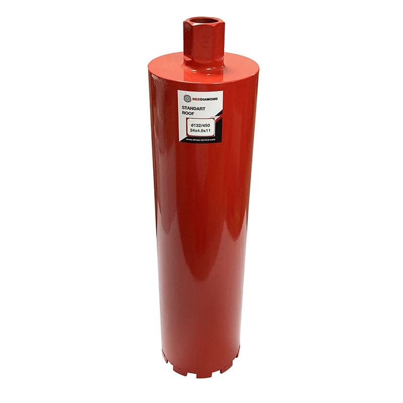Алмазная коронка RedDiamond Standart Roof d132/450/24х4,0х11/10, 1 1/4 1129022 - изображение 10