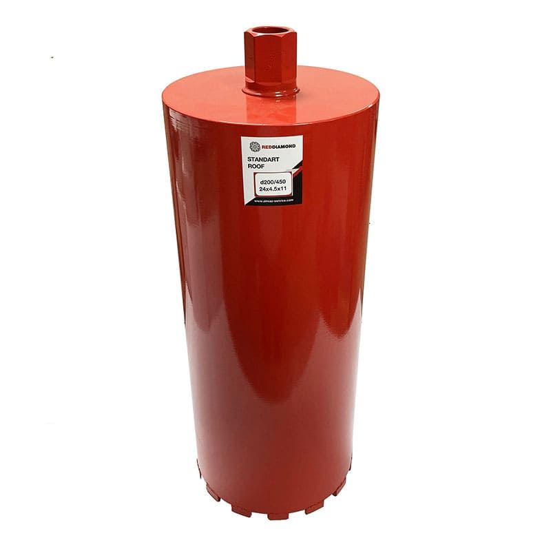 Алмазная коронка RedDiamond Standart Roof d200/450/24х4,5х11/14, 1 1/4 1129028