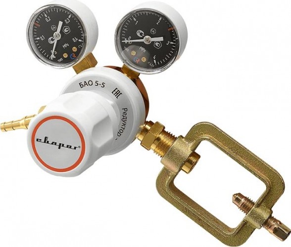 Редуктор ацетиленовый СВАРОГ БАО-5-5 крупногабаритный, алюминий (95623) 00000095623