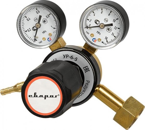 Редуктор углекислотный СВАРОГ УР-6-5 крупногабаритный, алюминий (95626) 00000095626