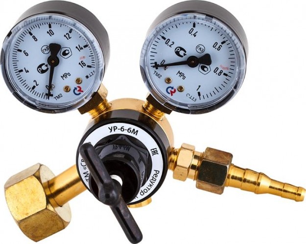 Редуктор углекислотный СВАРОГ УР-6-6 М малогабаритный, алюминий (94480) 00000094480