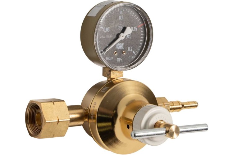 Регулятор ацетиленовый KRASS САО-10 сетевой 1,2/0,1 МПа, 10 м3/час 2722003 - изображение 3