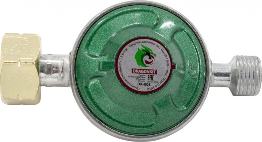 Регулятор давления газа DRAGONKIT DK-003 ( "Лягушка" ) (выход резьба 1/2) 00-00002764