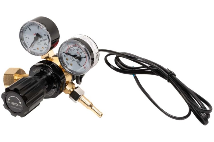 Регулятор расхода газа KRASS У 30/АР 40 КРП 36V для углекислоты и аргона ПОВЕРЕННЫЙ 2133506PV