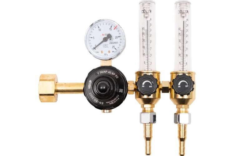 Регулятор расхода газа KRASS У 30/АР 40 КР Р2 для углекислоты и аргона ПОВЕРЕННЫЙ 2133501PV