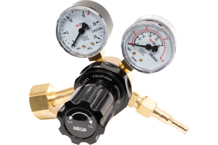 Регулятор расхода газа KRASS У 30/АР 40 КР для углекислоты и аргона ПОВЕРЕННЫЙ 2133508PV