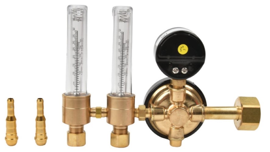 Регулятор расхода KRASS Base Control SE FLOW с 2-мя ротаметрами для углекислоты и аргона, ПОВЕРЕННЫЙ 0870478KRPV - изображение 2