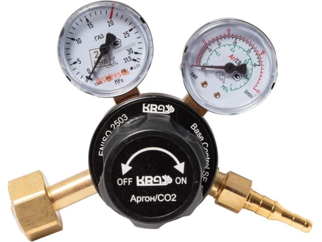 Регулятор расхода KRASS Base Control SE FLOW для углекислоты и аргона, ПОВЕРЕННЫЙ 0870459KRPV