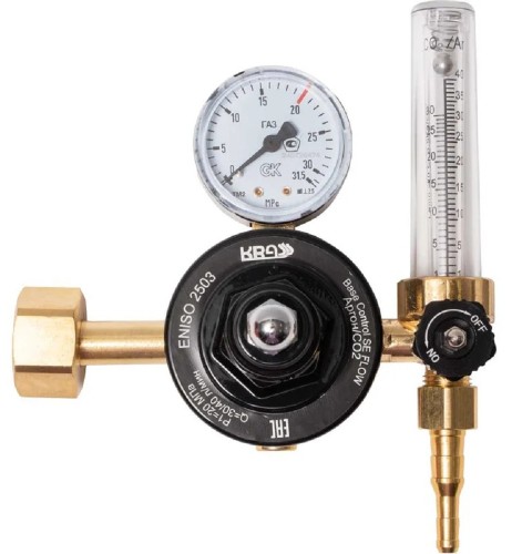 Регулятор расхода KRASS Base Control SE FLOW с ротаметром для углекислоты и аргона, ПОВЕРЕННЫЙ 0870460KRPV