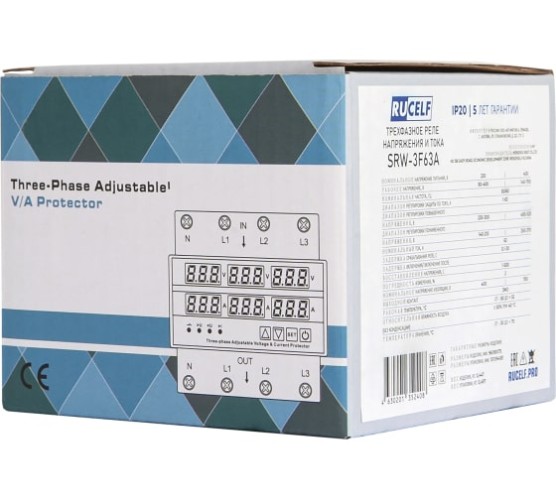 Реле RUCELF SRW-3F63A напряжения трехфазное - изображение 4