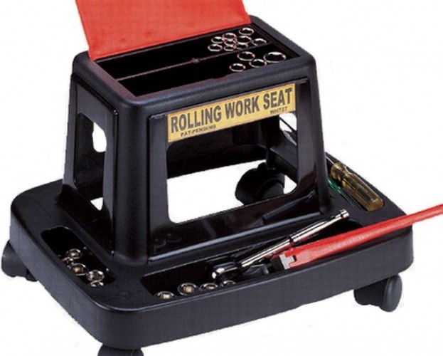 Ремонтное сиденье  WH-727 на роликах, пластик, до 260 кг