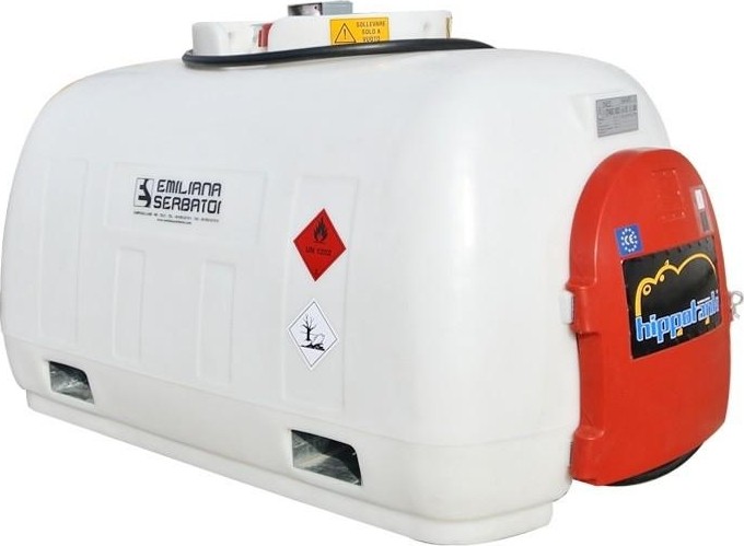 Резервуар мини АЗС PIUSI Hippotank 960 ДТ насос 12В-70 л/мин, 5 м шланг, цифр. счетчик, пист